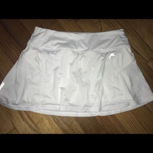 White tennis skirt